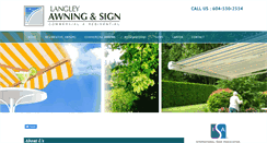 Desktop Screenshot of langleyawning.com