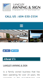 Mobile Screenshot of langleyawning.com